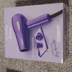 Conair mini (travel size) blow dryer with diffuser and concentrator